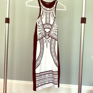 Black and white tribal print dress